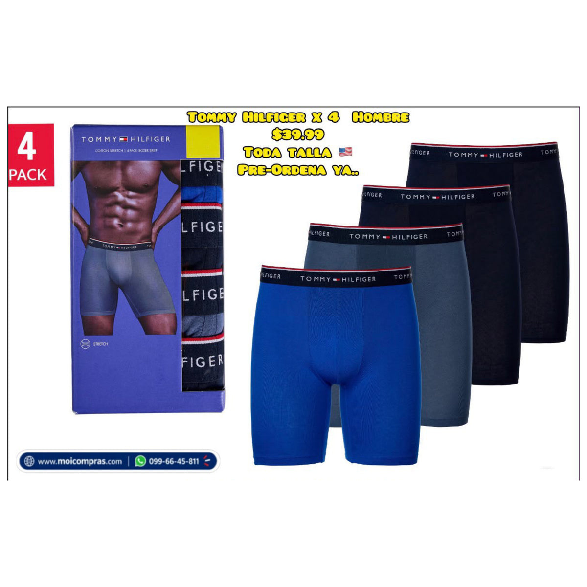 Tommy Hilfiger Pack x4 bóxer briefs - Hombre