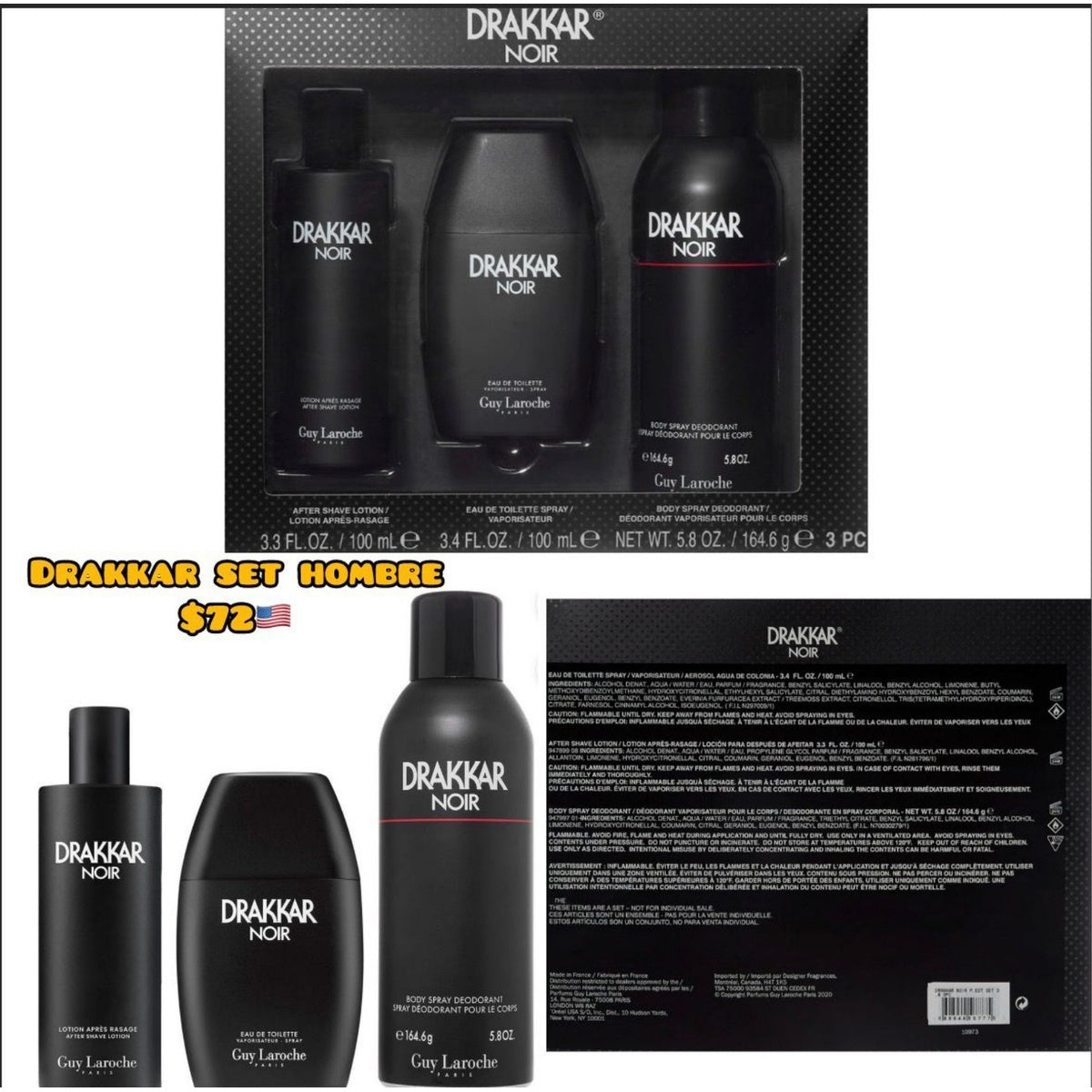 Set Drakkar Noir para hombre