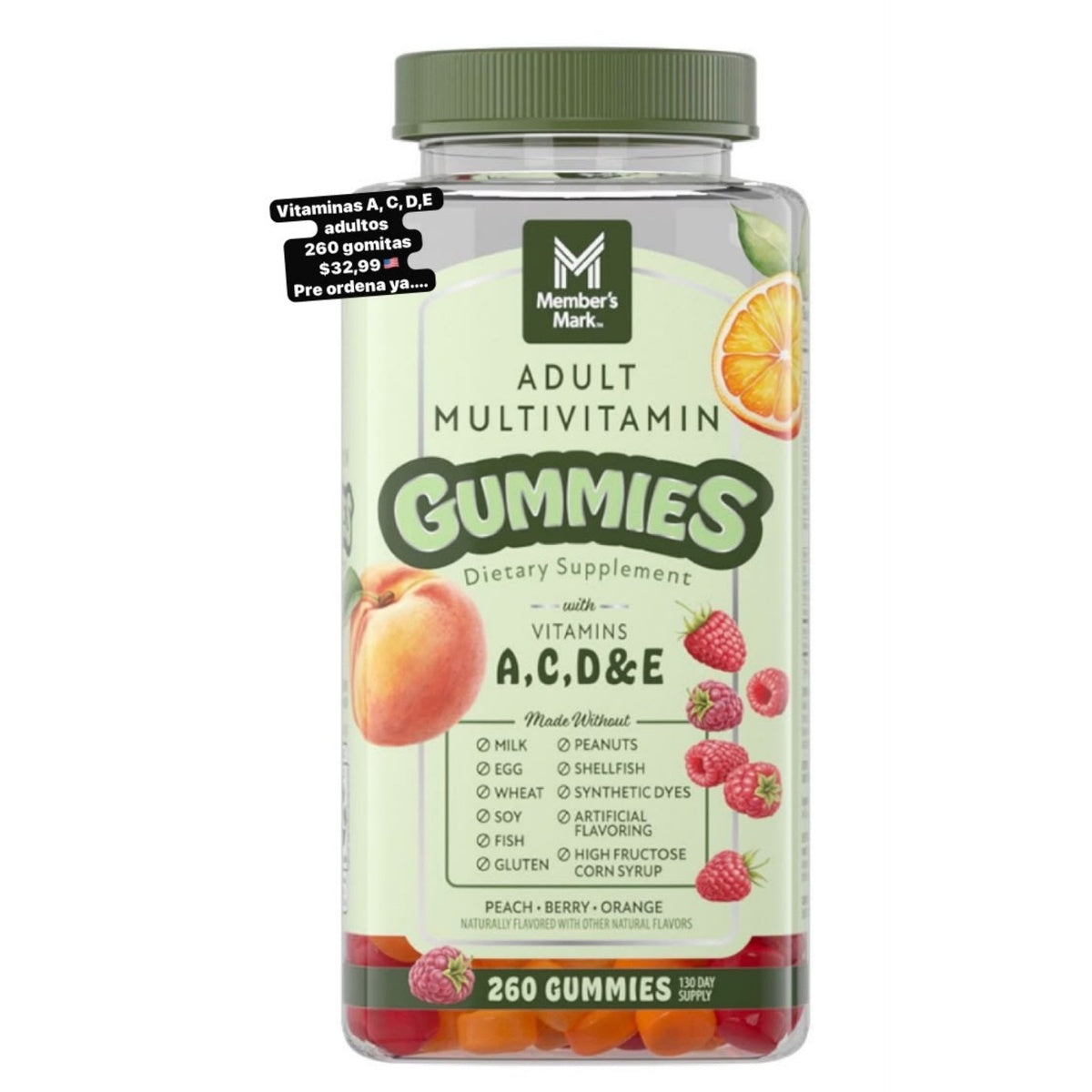 Multivitamínico para adultos en gomitas x260