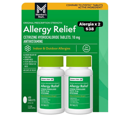 Allergy Relief Cetirizine pack x2