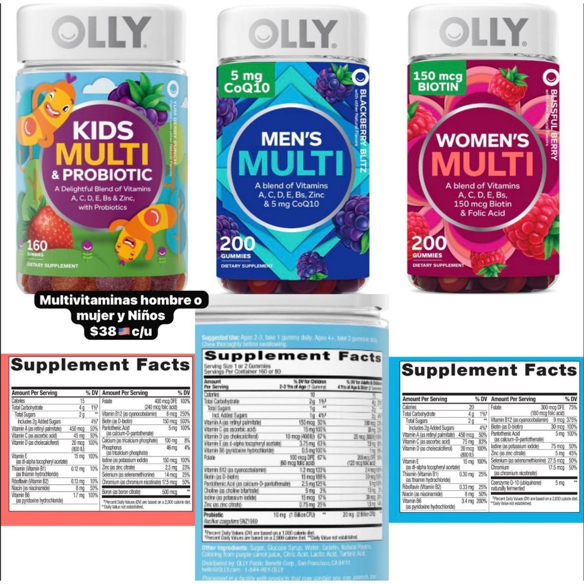 Multivitamínicos OLLY surtidos