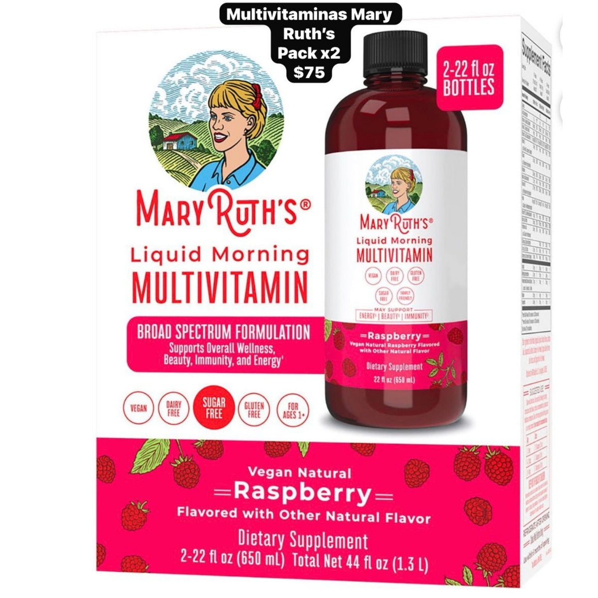 MaryRuth’s multivitamínico líquido pack x2