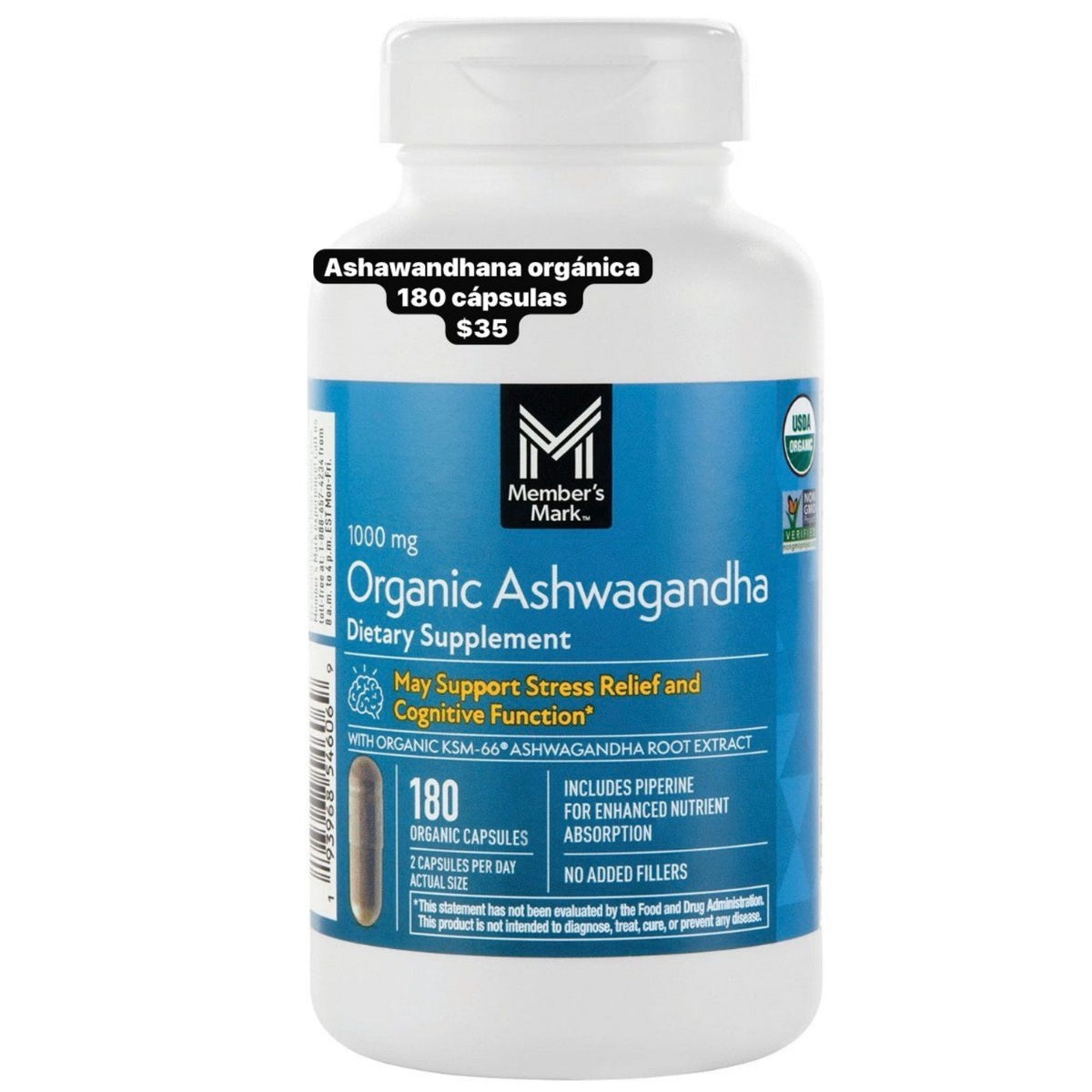 Member’s Mark Ashwagandha orgánica x180