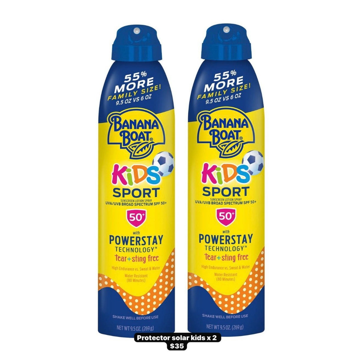 Banana Boat Kids protector solar pack x2