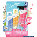Secret spray para mujer pack x3