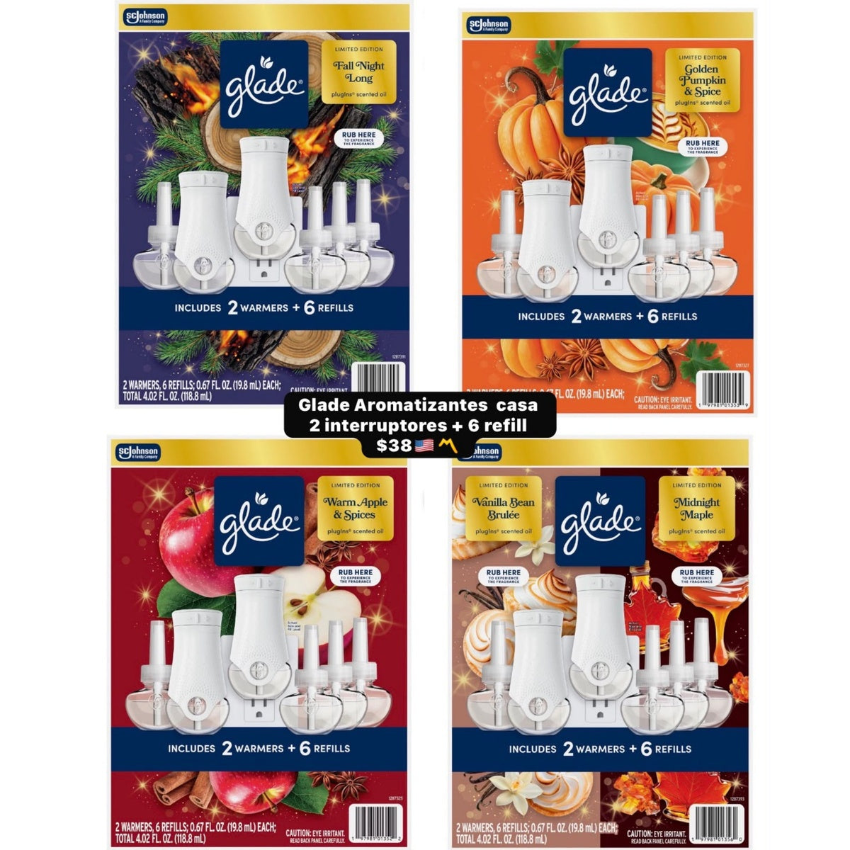 Glade aromatizantes para casa con repuestos