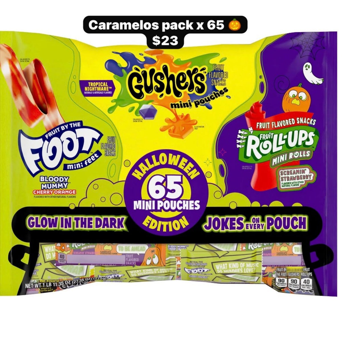 Caramelos Halloween pack x65