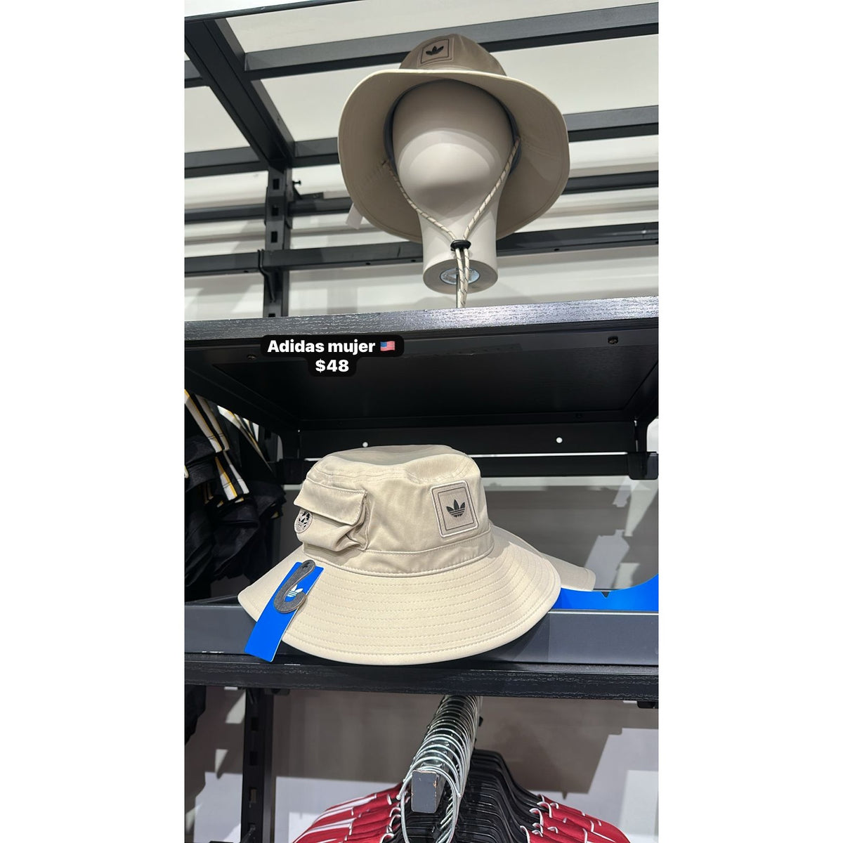 Sombrero tipo bucket Adidas para mujer - beige