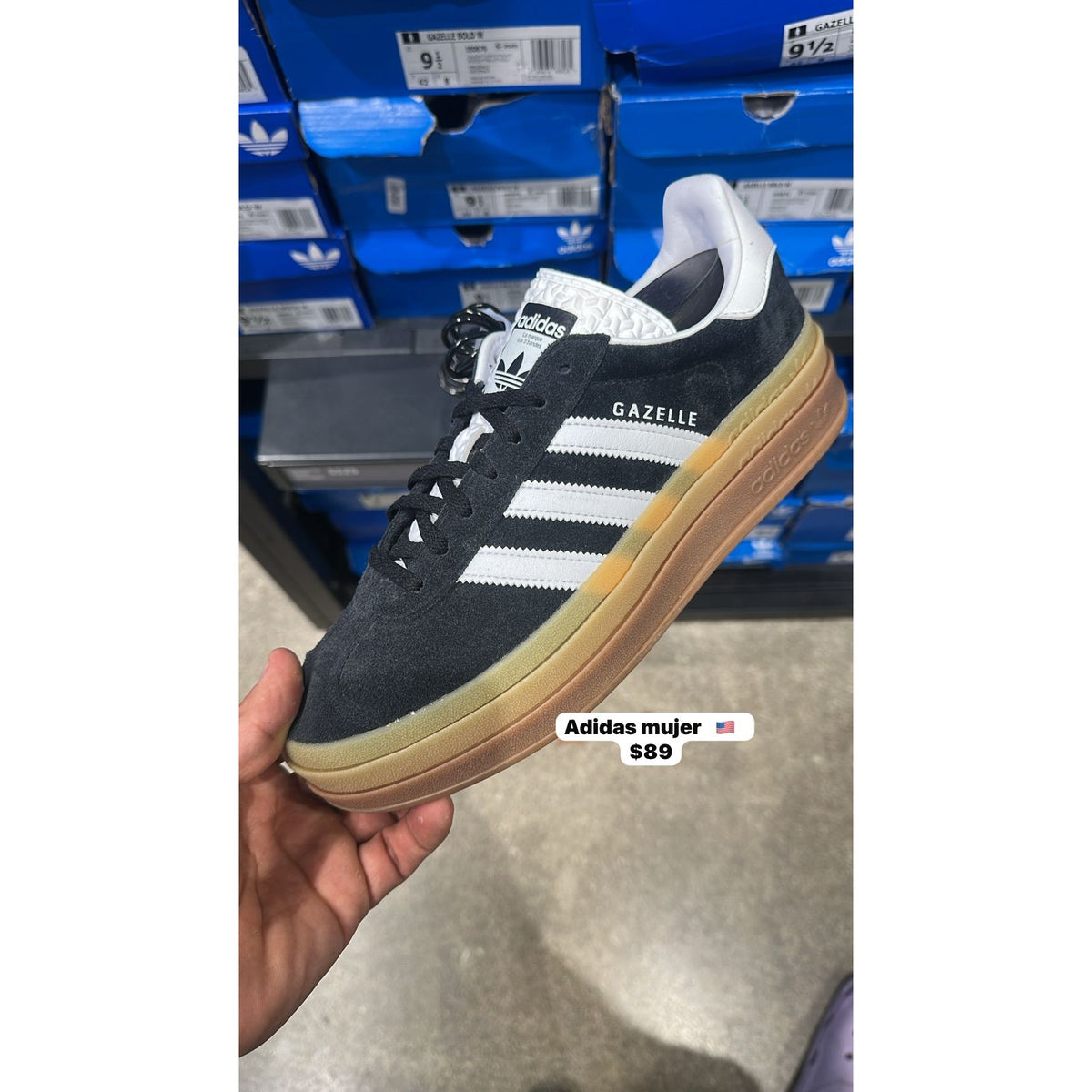 Zapatos Adidas Gazelle para mujer - negro