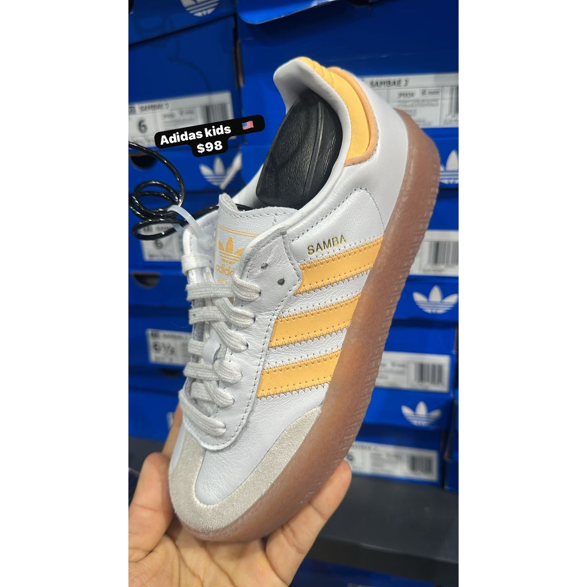 Zapatos Adidas Samba para niños - amarillo