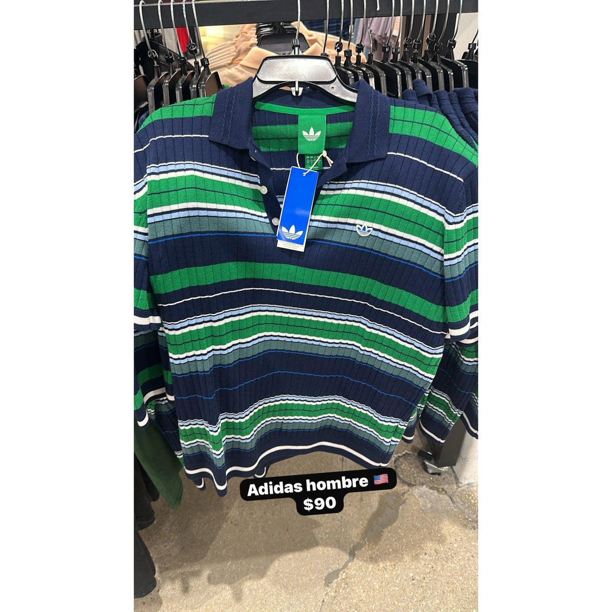 Polo Adidas para hombre - rayas - Moi Compras