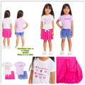 Pack Champion niña x4 con falda y short - Moi Compras