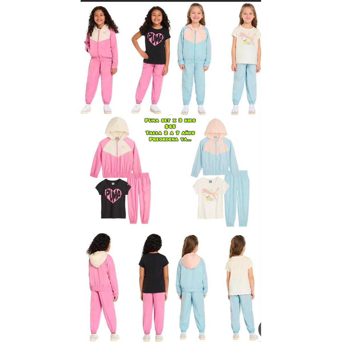 Pack Puma niña x3 con chaqueta - Moi Compras