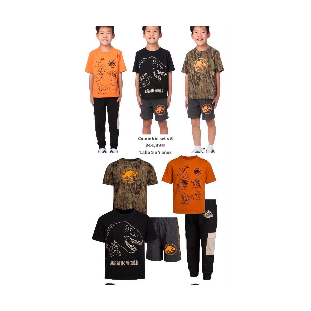 Pack Jurassic World niño x5 - Moi Compras