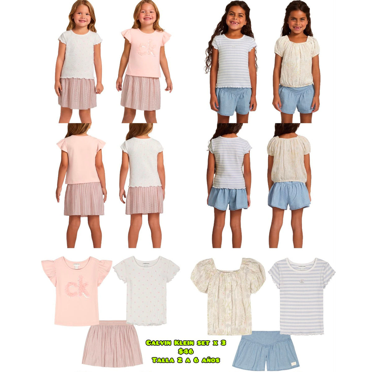 Pack Calvin Klein niña x3 - Moi Compras