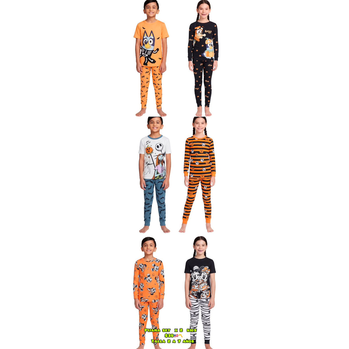 Pijama infantil Halloween x2 - Moi Compras