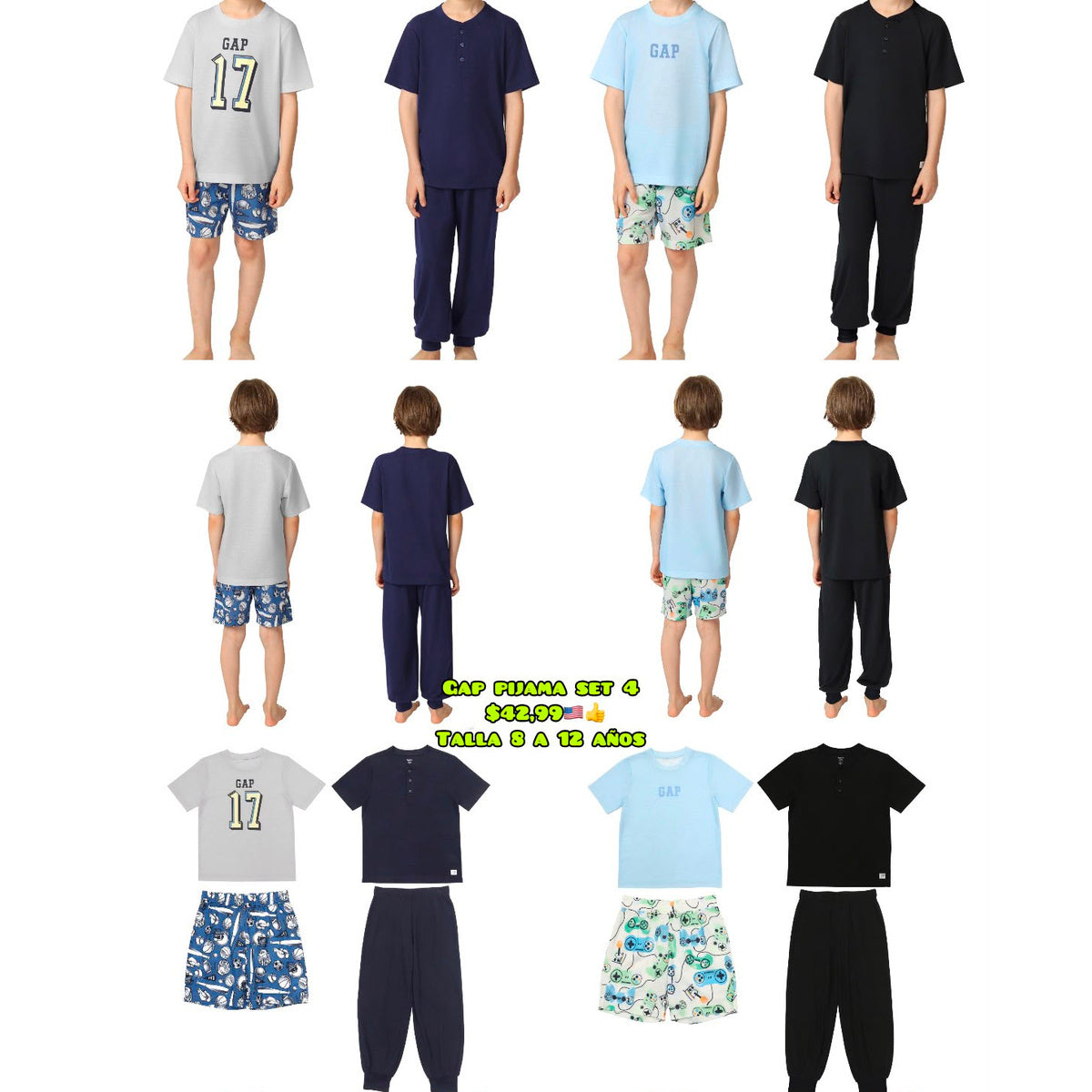 Pack pijamas GAP niño x4 - Moi Compras