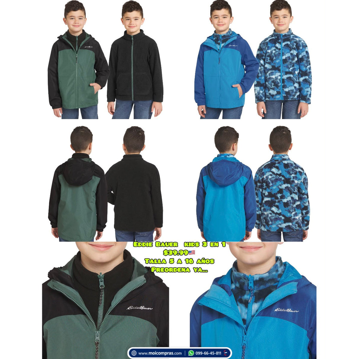Chaqueta 3 en 1 Eddie Bauer niño - Moi Compras