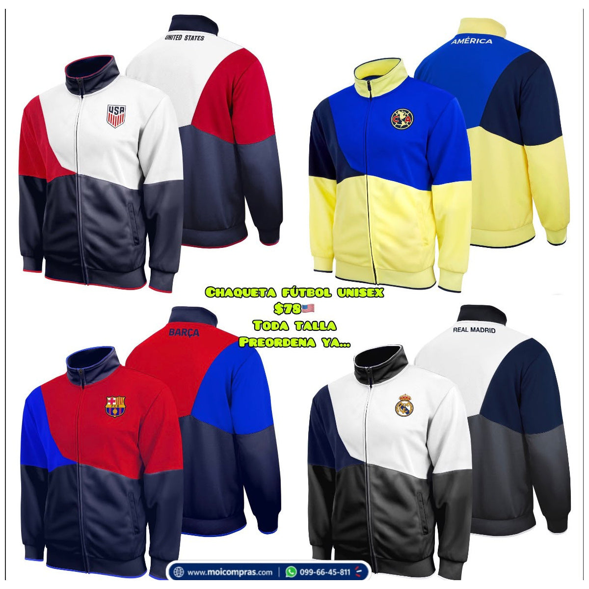 Chaqueta de fútbol unisex - Moi Compras