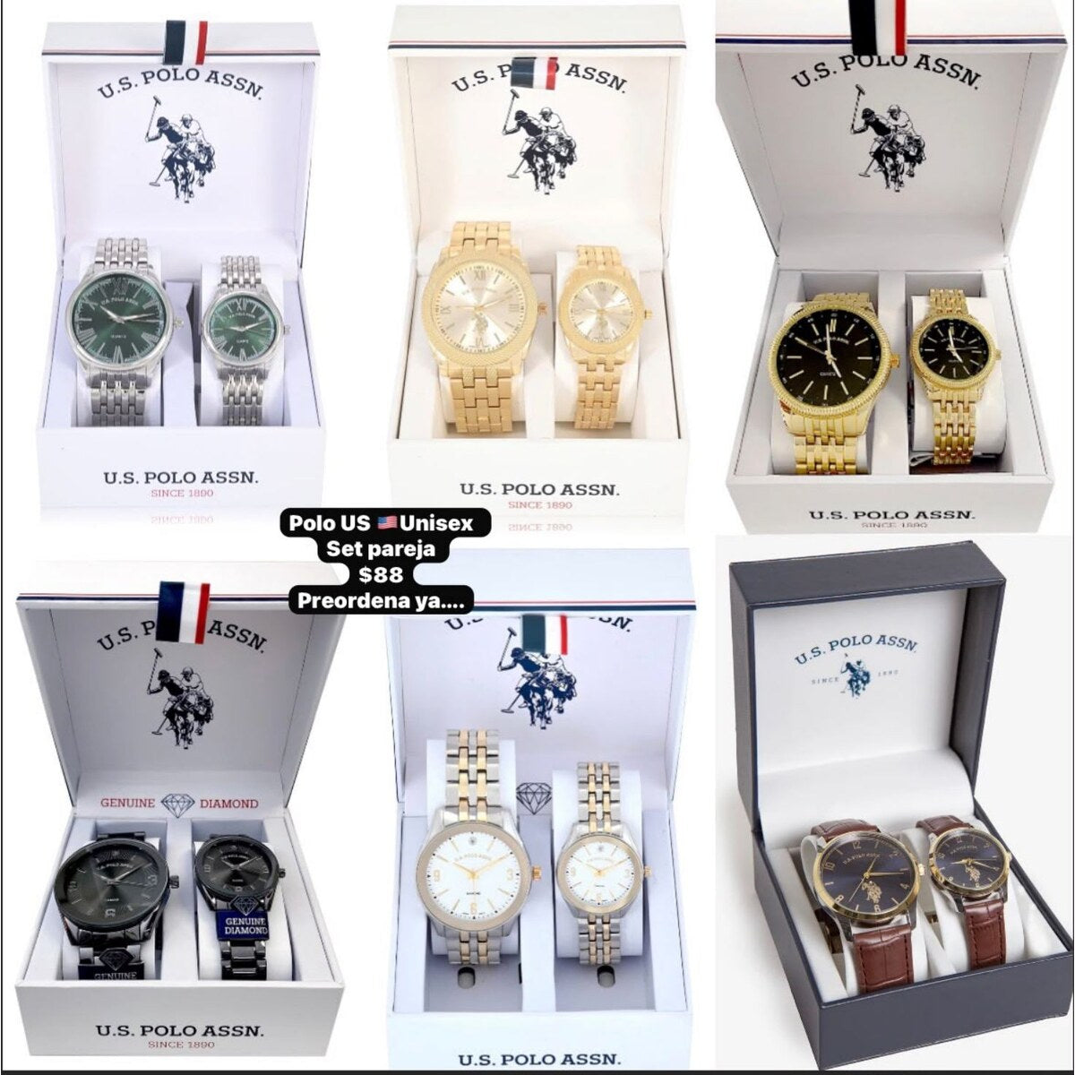 Set de relojes U.S. Polo Assn. unisex - Modelo 001