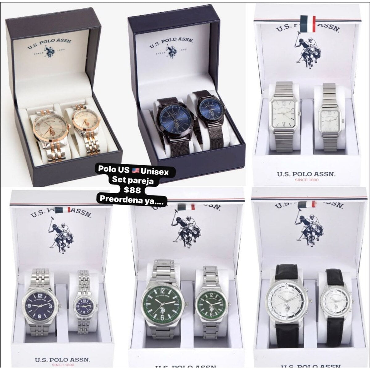 Set de relojes U.S. Polo Assn. unisex - Modelo 002