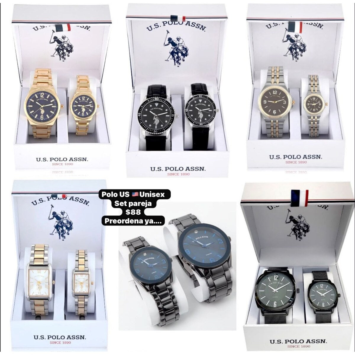 Set de relojes U.S. Polo Assn. unisex - Modelo 003