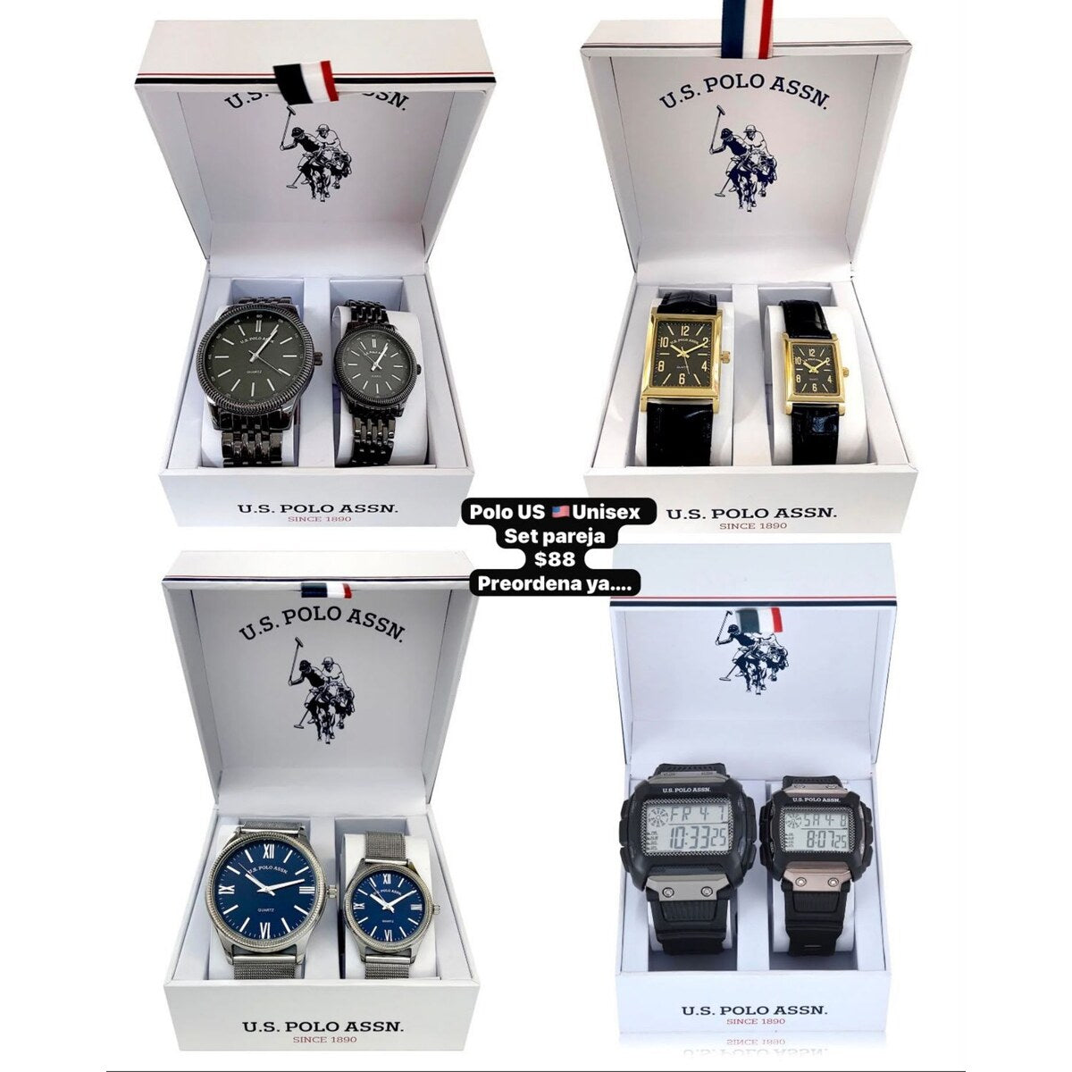 Set de relojes U.S. Polo Assn. unisex - Modelo 004