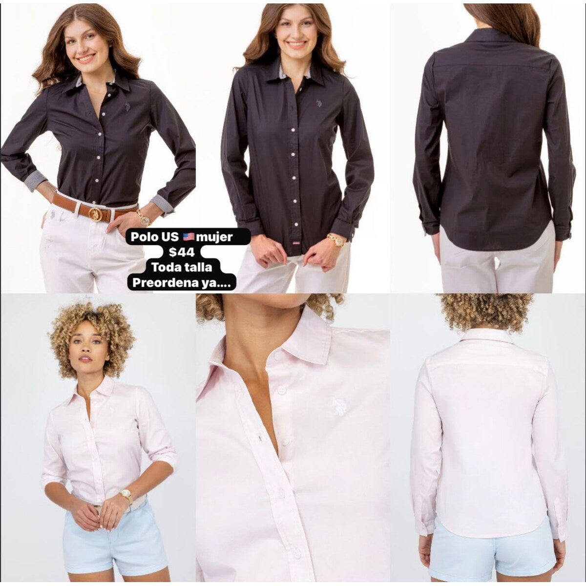 Camisa U.S. Polo Assn. para mujer - Modelo 022