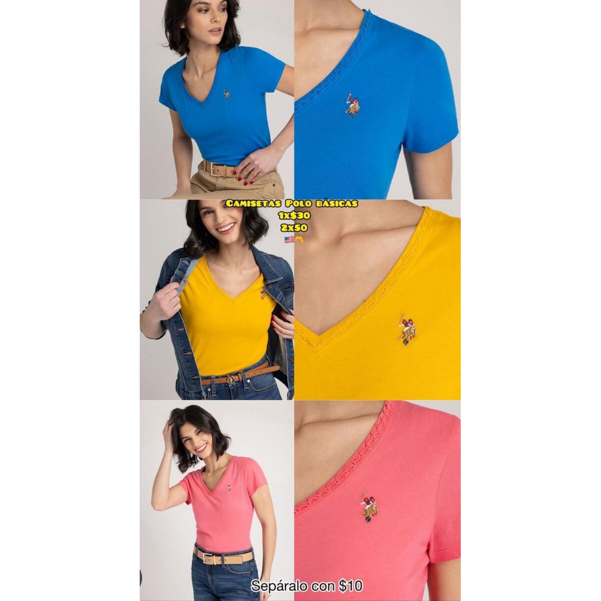Camiseta U.S. Polo Assn. para mujer - Modelo 040