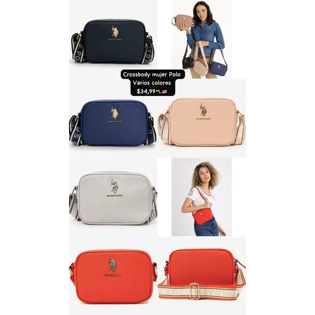Bolso crossbody U.S. Polo Assn. para mujer - Modelo 065