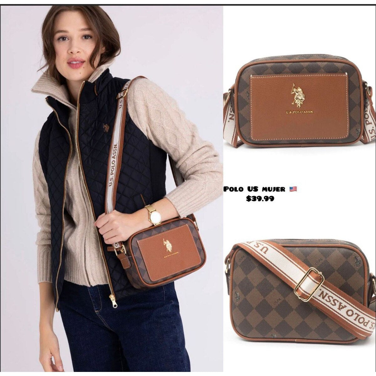 Bolso crossbody U.S. Polo Assn. para mujer - Modelo 069