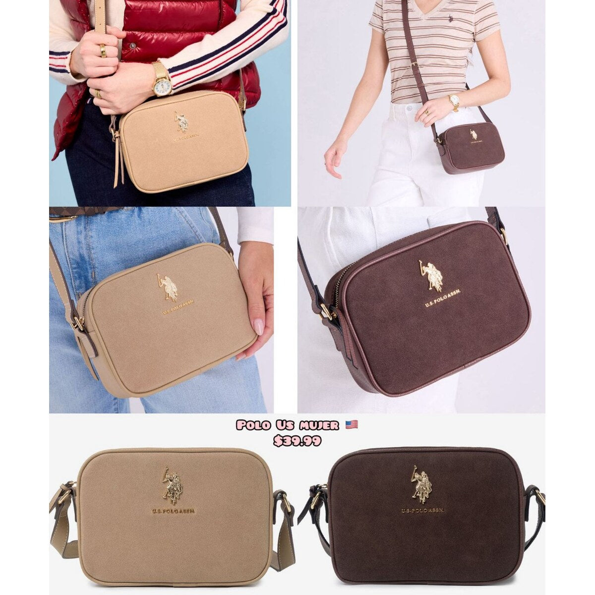 Bolso crossbody U.S. Polo Assn. para mujer - Modelo 072