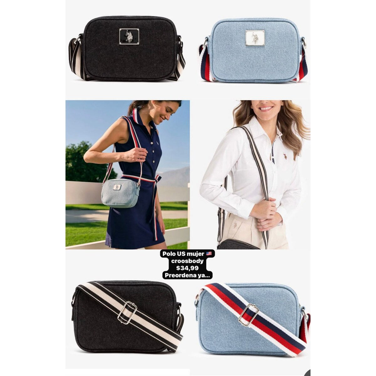Bolso crossbody U.S. Polo Assn. para mujer - Modelo 076