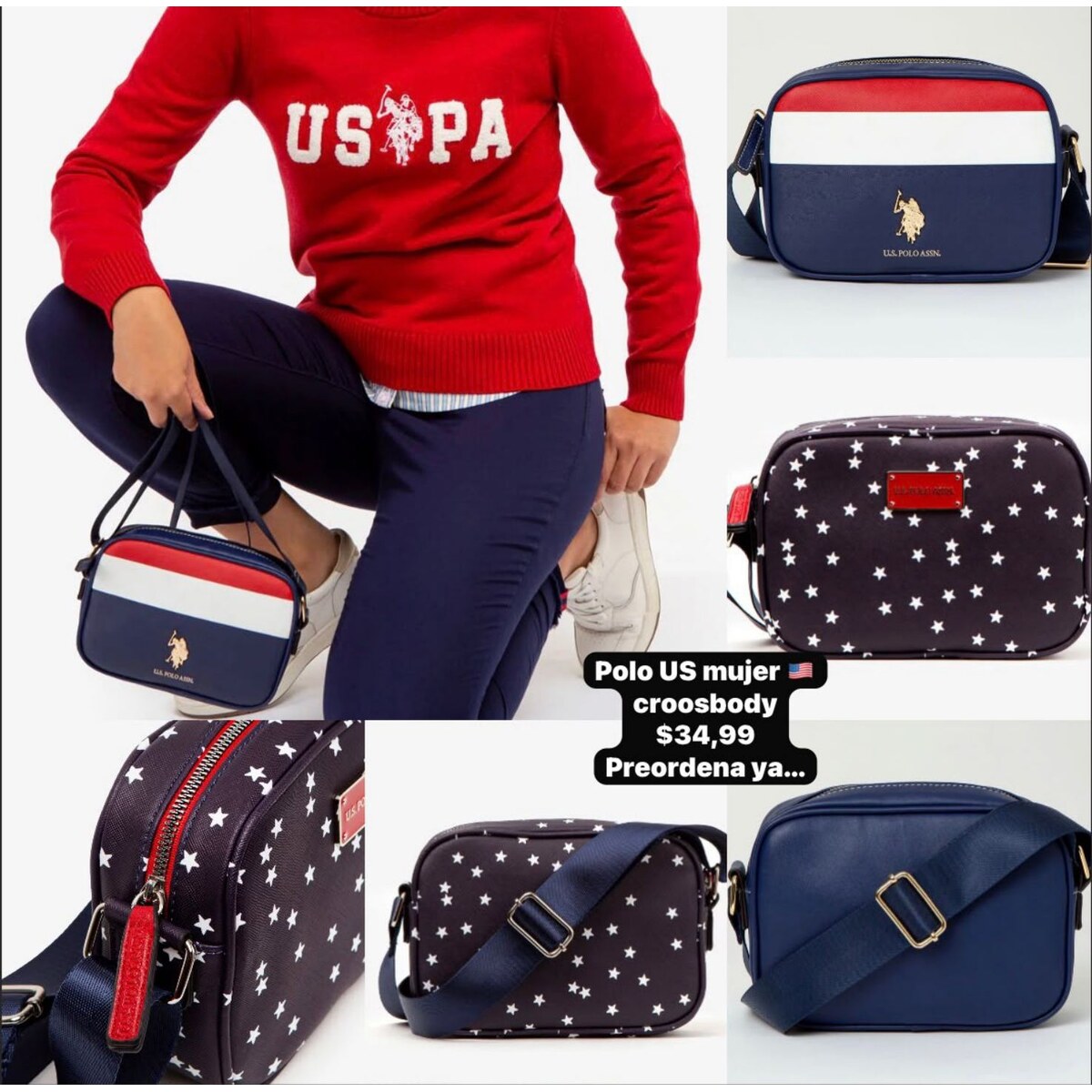 Bolso crossbody U.S. Polo Assn. para mujer - Modelo 077