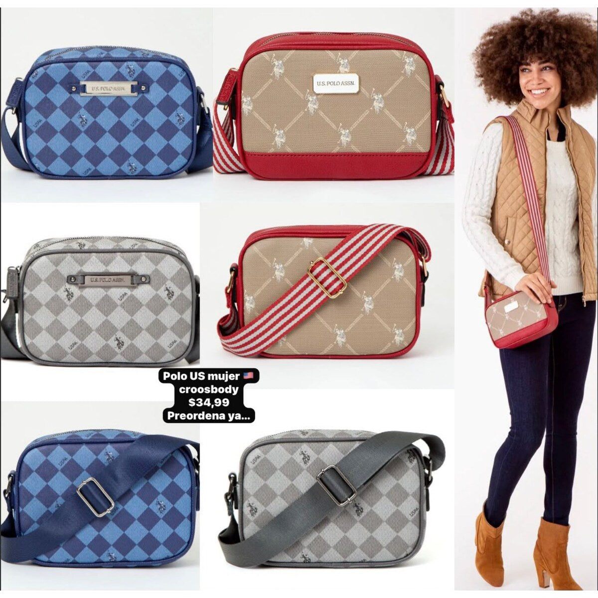 Bolso crossbody U.S. Polo Assn. para mujer - Modelo 079