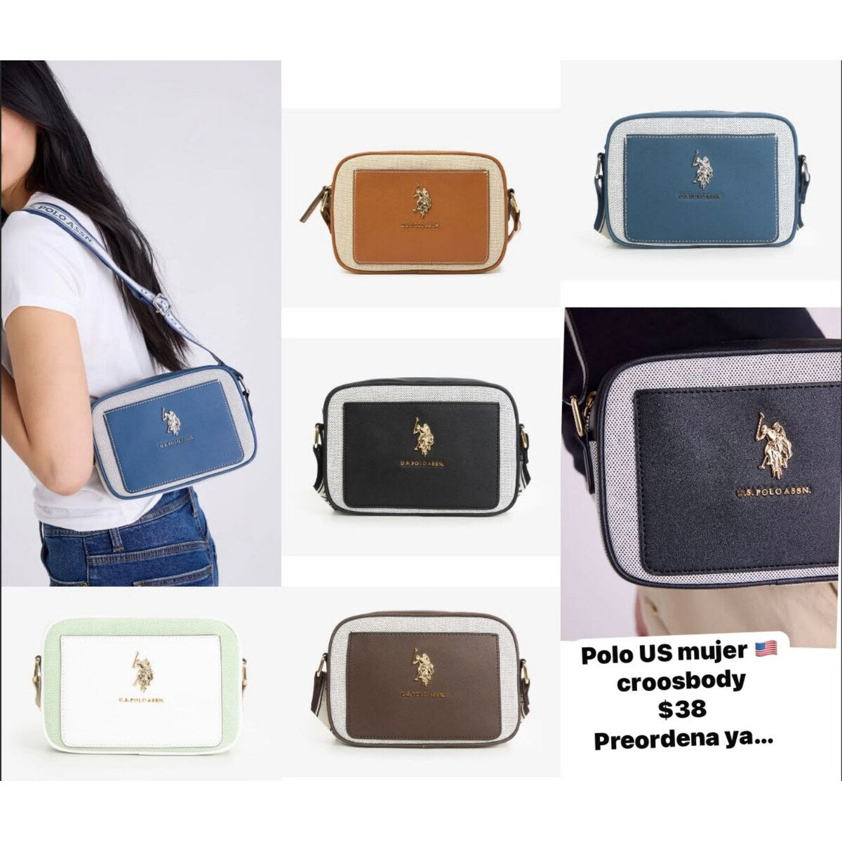 Bolso crossbody U.S. Polo Assn. para mujer - Modelo 080