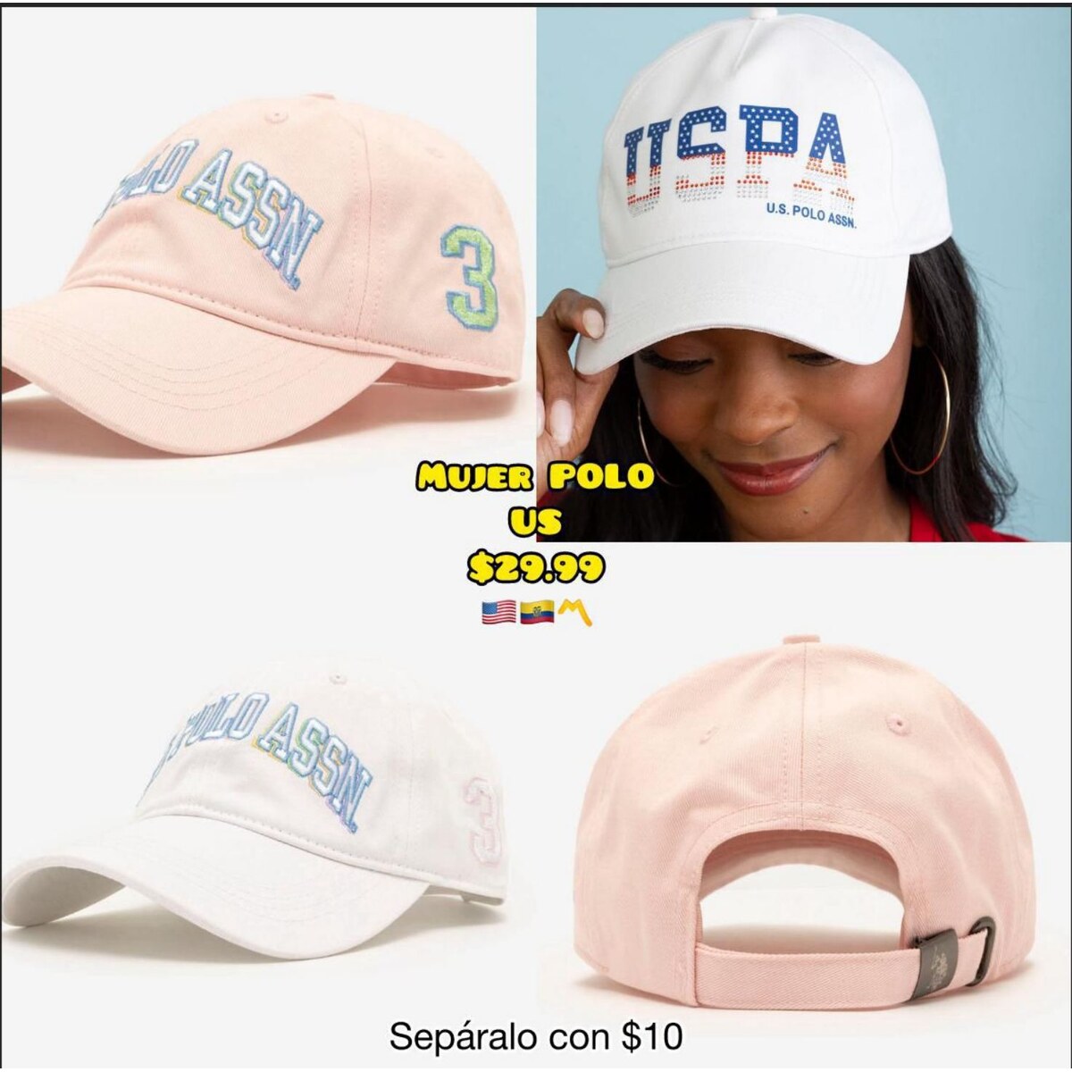 Gorra U.S. Polo Assn. para mujer - Modelo 089