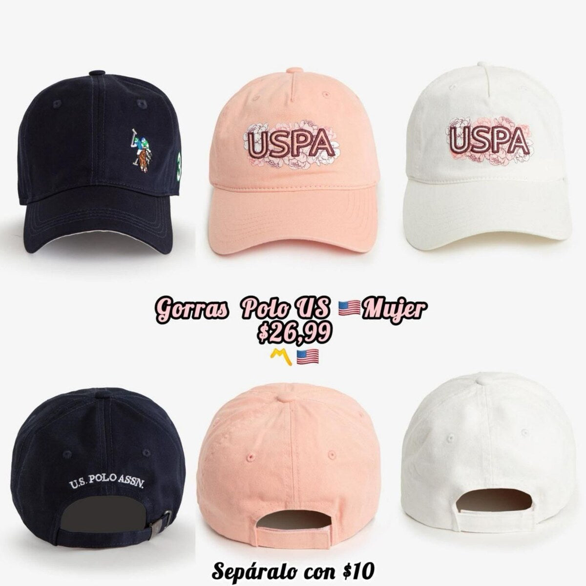 Gorra U.S. Polo Assn. para mujer - Modelo 090