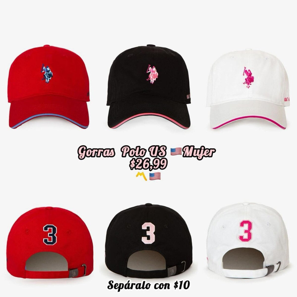 Gorra U.S. Polo Assn. para mujer - Modelo 092