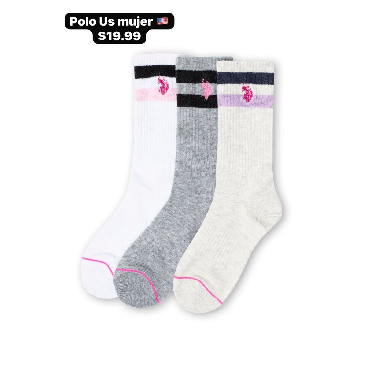 Pack de medias U.S. Polo Assn. para mujer - Modelo 100