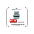 SET CONTENEDORES SILICONA GRIS