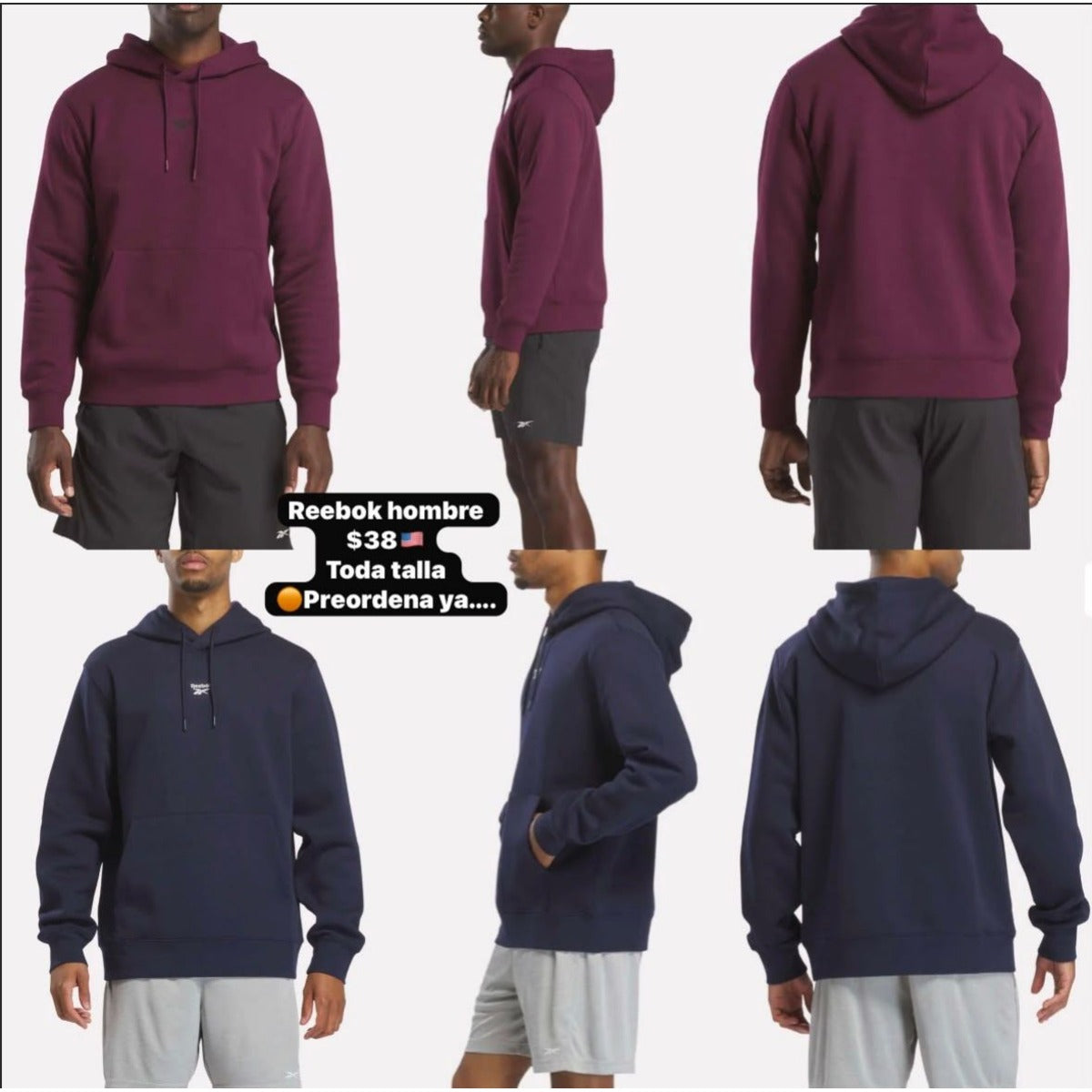 Buzo con capucha Reebok para hombre - Modelo 13
