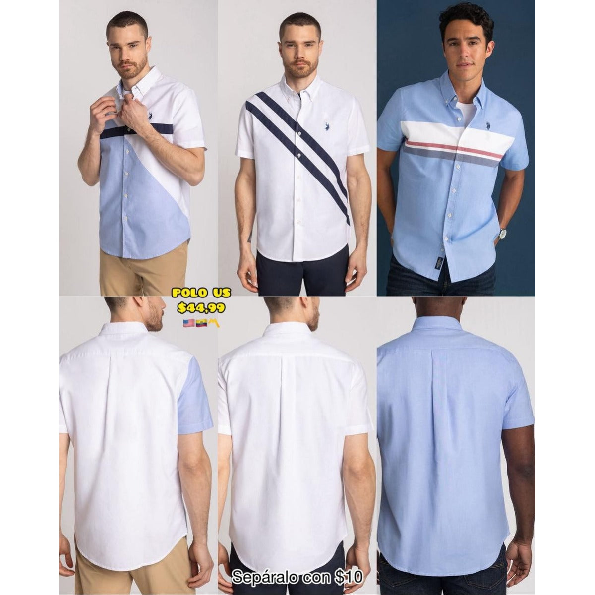 Camisa manga corta U.S. Polo Assn. para hombre - Modelo 47
