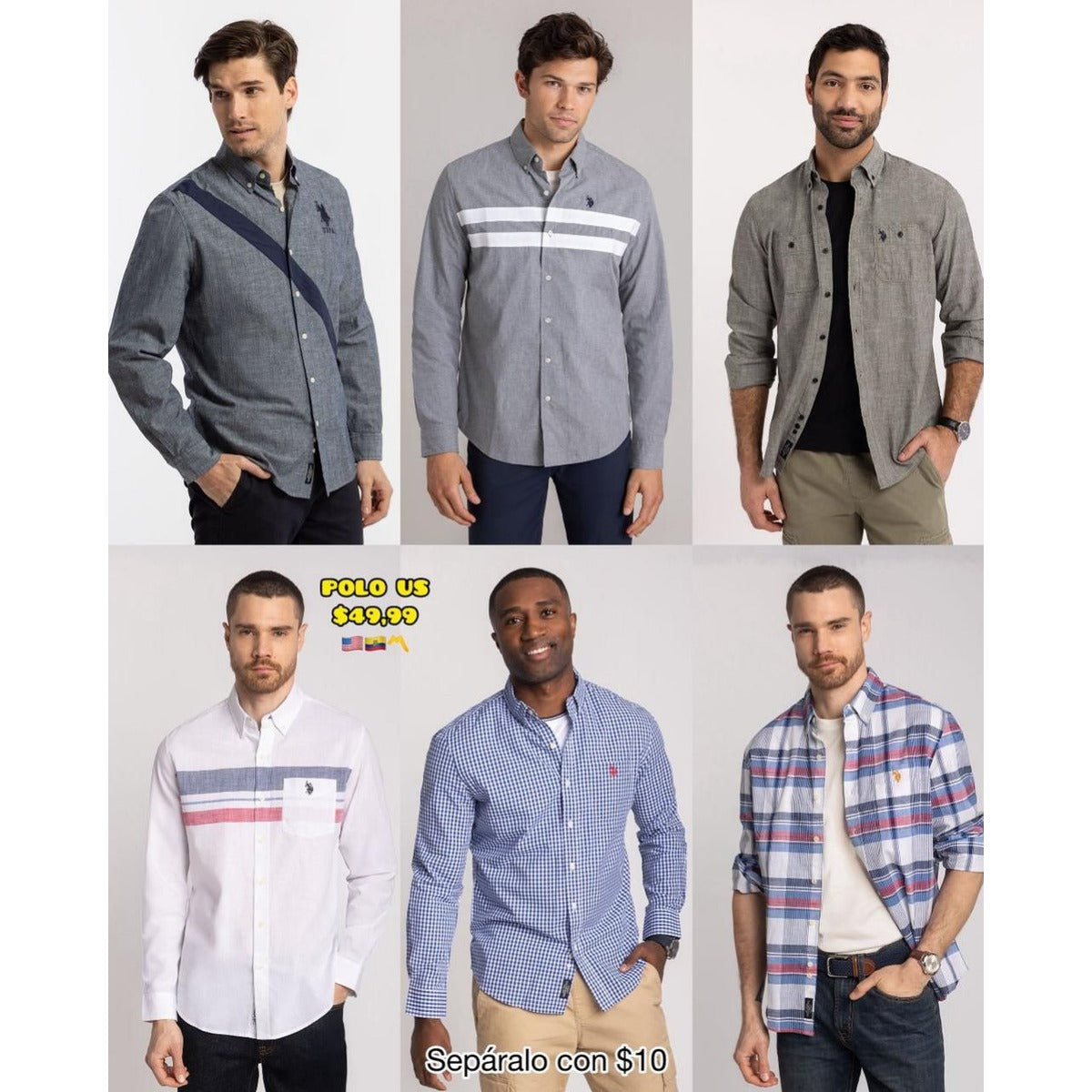 Camisa manga corta U.S. Polo Assn. para hombre - Modelo 49