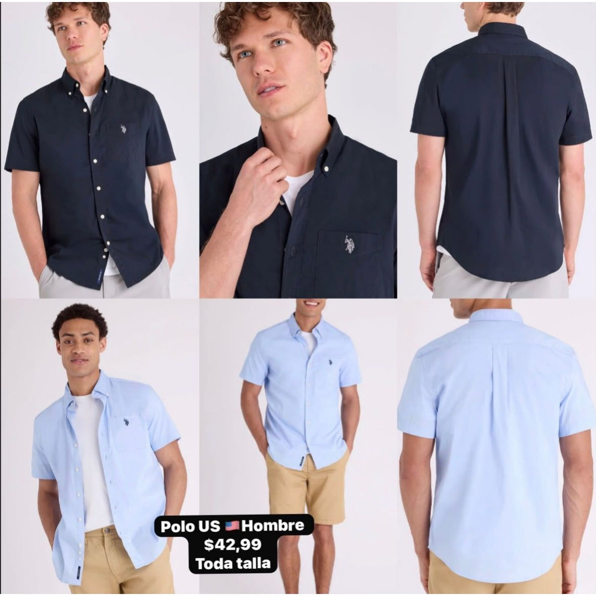 Camisa manga corta U.S. Polo Assn. para hombre - Modelo 52