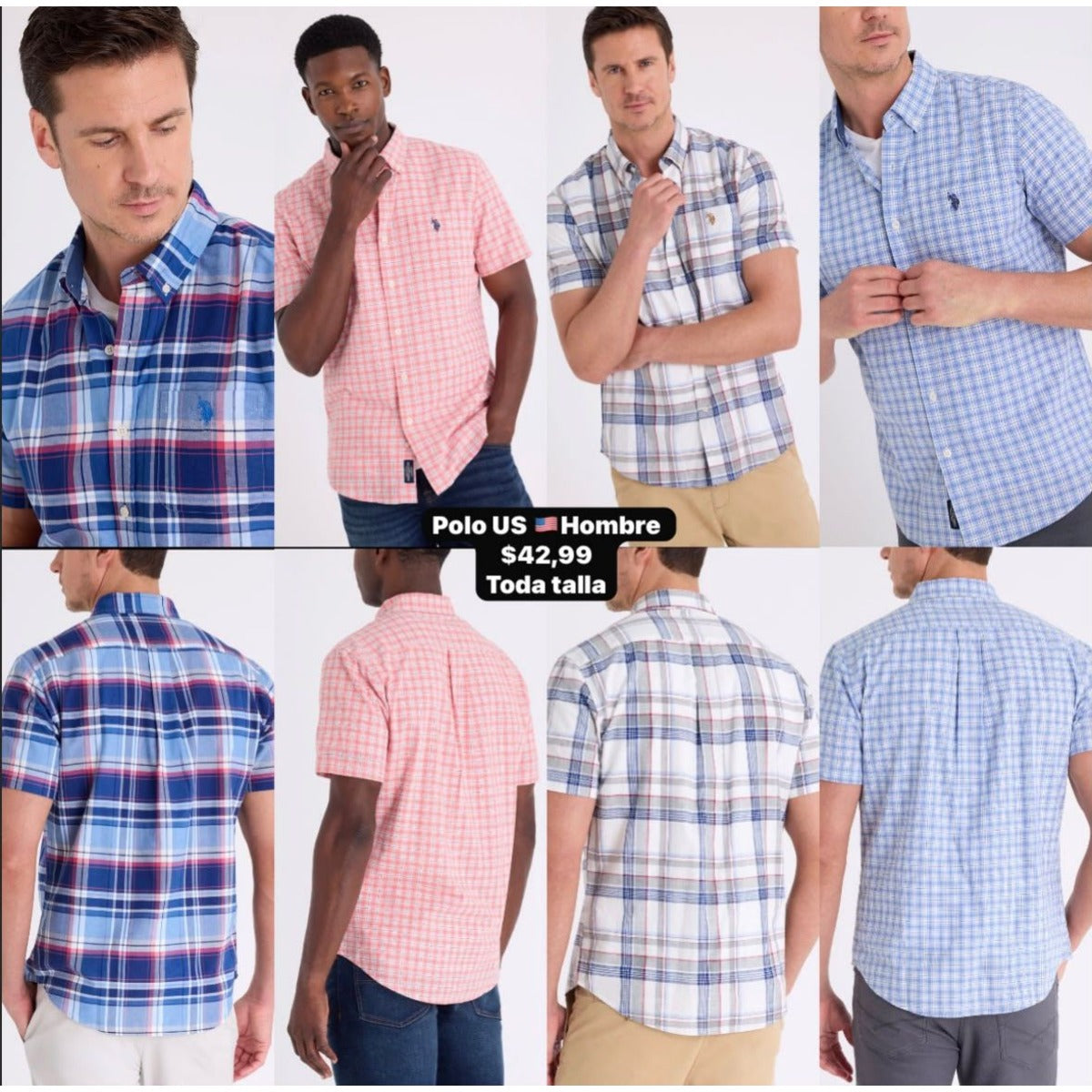 Camisa manga corta U.S. Polo Assn. para hombre - Modelo 55