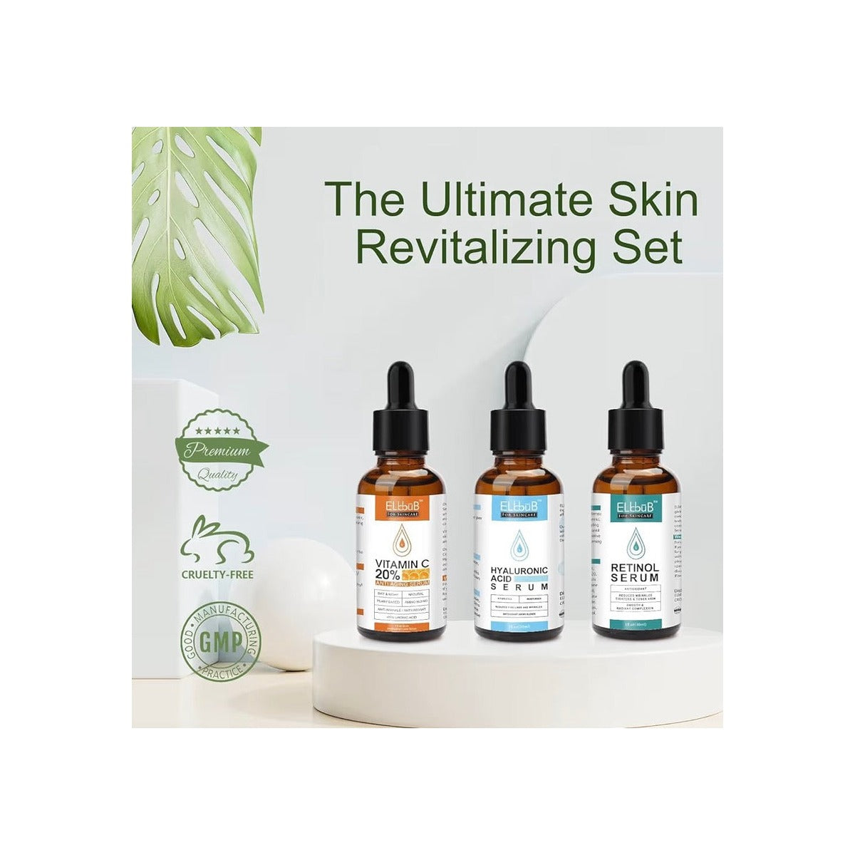 Suero facial que desafía la edad, vitamina C, retinol y ácido hialurónico para arrugas, líneas finas, firmeza de la piel y retención de humedad, refuerzo de colágeno y nutrición profunda pack x 3