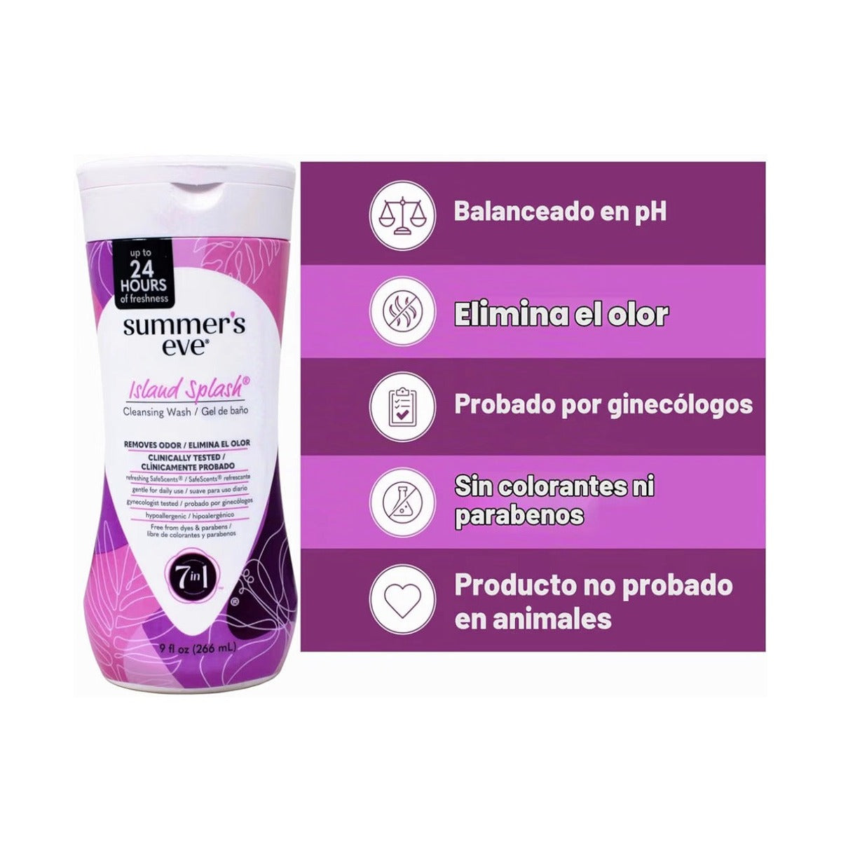 Summer's Eve Lavado limpiador para pieles sensibles, Island Splash 9 oz