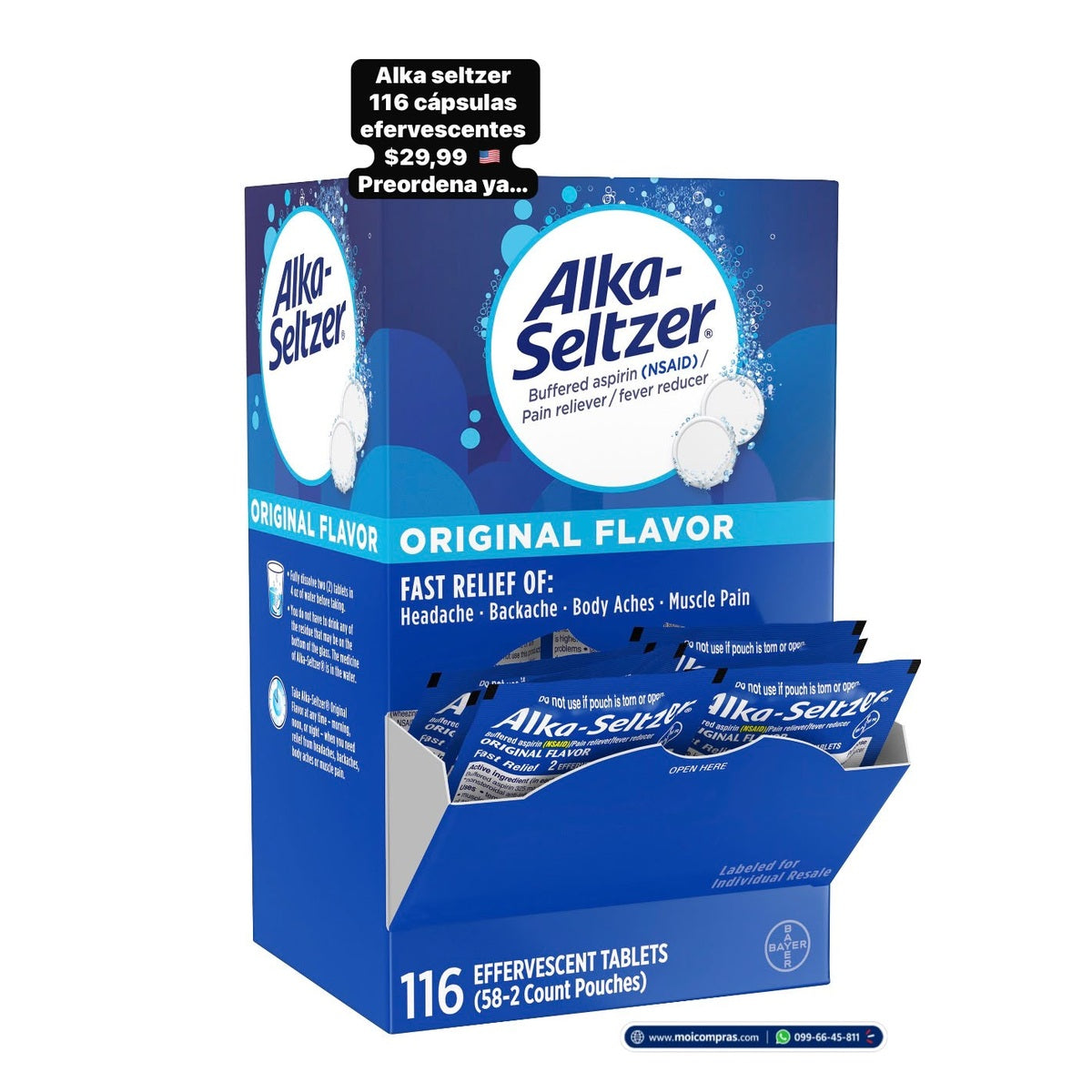 Alka-Seltzer Original x116 efervescentes - Moi Compras
