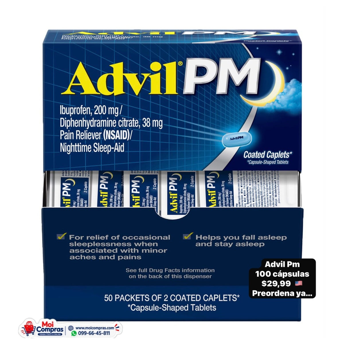 Advil PM x200 cápsulas - Moi Compras